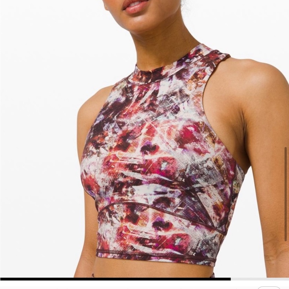 Lululemon Everlux & Mesh Cropped Tank Size 8